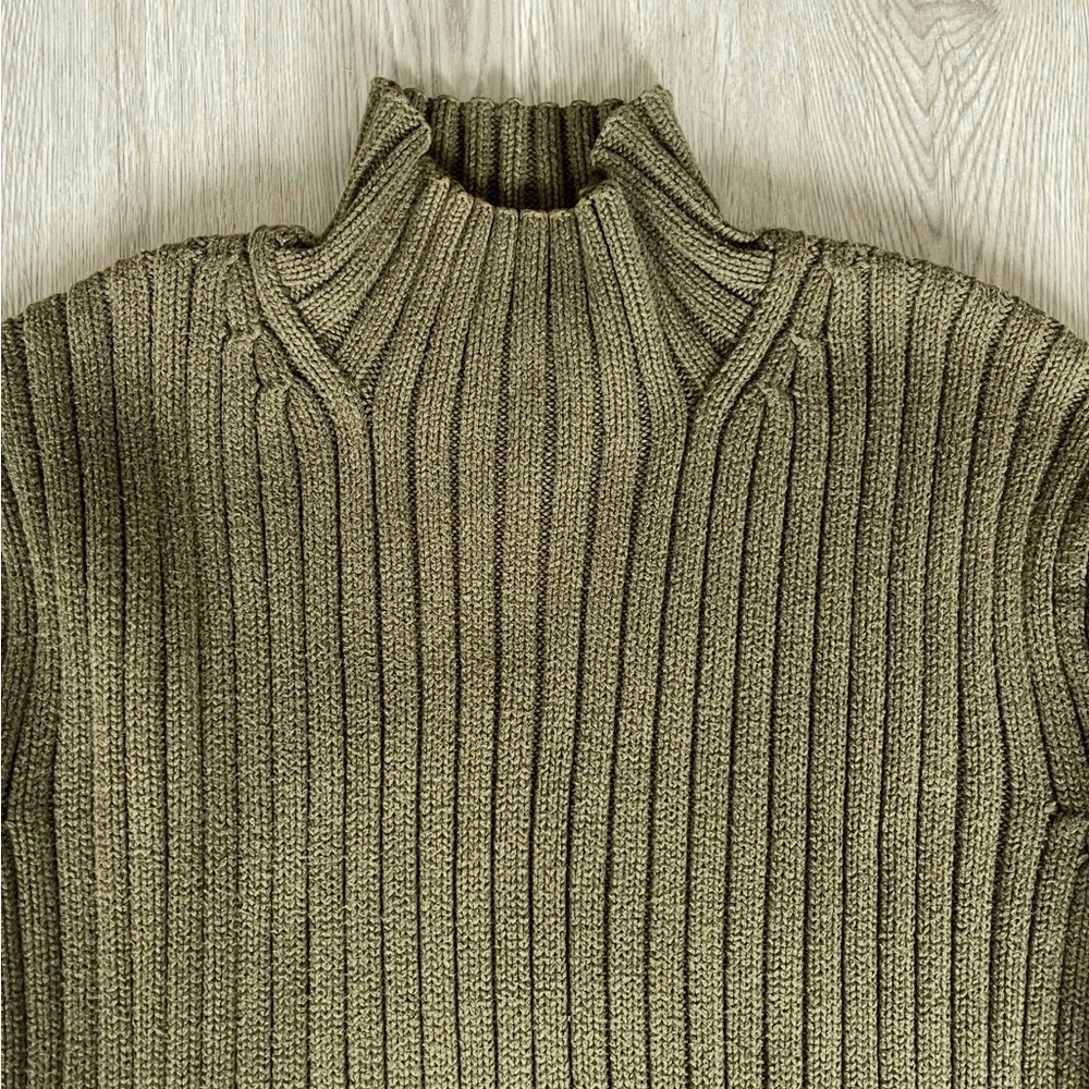 Lauren Ralph Lauren Olive Green Turtleneck Sweater - Picture 2 of 9